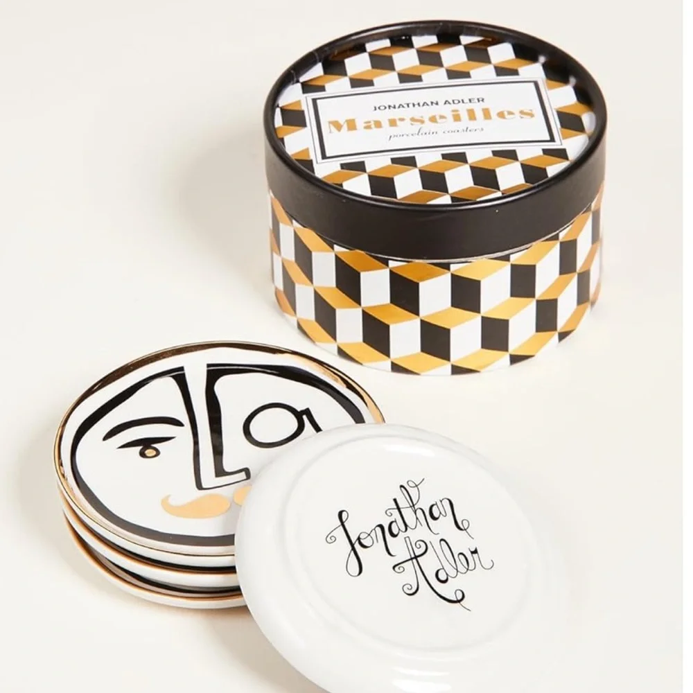 Jonathan Adler Marseilles Coasters Set of 4 Discontinued OS